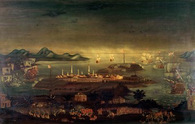 Bitwa pod Bunker Hill, 17 czerwca 1775 (olej) autorstwa Winthrop Chandler