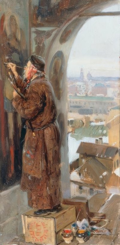 Malarz ikon autorstwa Wladimir Jegorowitsch Makowski