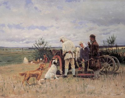 Reszta myśliwych autorstwa Wladimir Jegorowitsch Makowski
