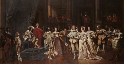 Bal na dworze Ludwika XIII we Francji autorstwa Wladyslaw Bakalowicz