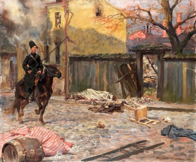 Pogrom rajdowy”, 1907. autorstwa Wojciech Kossak