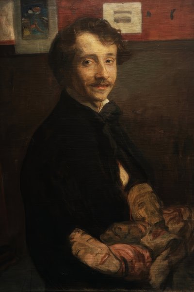 Autoportret z maskami autorstwa Wojciech Weiss