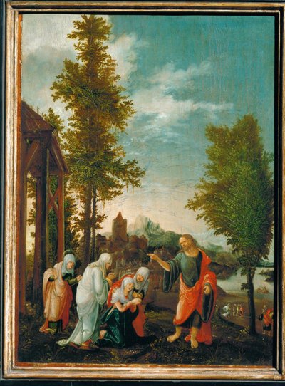 Pożegnanie Chrystusa ze świętymi niewiastami (obraz na drewnie lipowym) autorstwa Wolf Huber