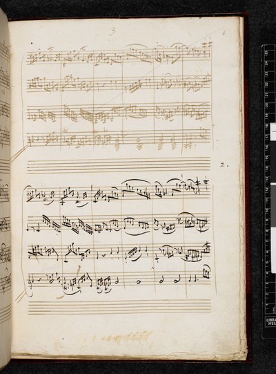 Adagio i fuga c-moll, K. 546, Add. 28996, f.4r autorstwa Wolfgang Amadeus Mozart