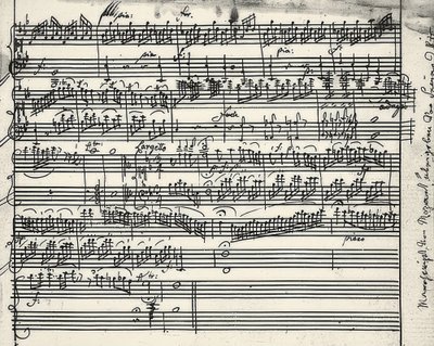 Autograf muzyczny autorstwa Wolfgang Amadeus Mozart