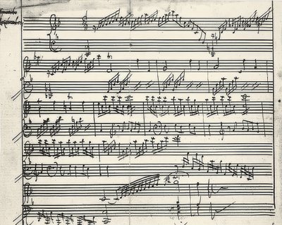 Autograf muzyczny autorstwa Wolfgang Amadeus Mozart