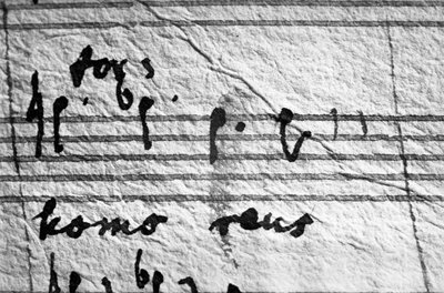 Partytura Requiem Mozarta, ostatnie nuty, które napisał ... autorstwa Wolfgang Amadeus Mozart