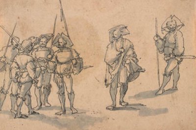 Sześć lansquenetów autorstwa Wolfgang Huber
