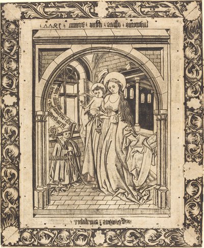 Madonna z Dzieciątkiem z opatem Ludwigiem von Churchwalden autorstwa Wolfgang The Goldsmith after Master E.S.