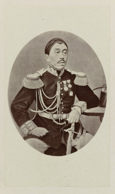 Portret van Mangkoe Negoro IV autorstwa Woodbury and Page