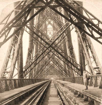 Wielki Most Forth, Szkocja, 1896. autorstwa Works and Sun Sculpture Studios