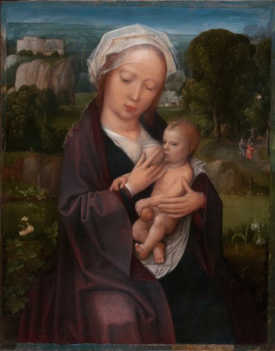 Dziewica z Dzieciątkiem, 151525. autorstwa Workshop of Adriaen Isenbrant