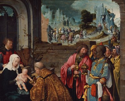 Adoracja Trzech Króli autorstwa Workshop of Cornelis Engebrechtsz.