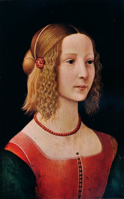 Portret dziewczynki, 1490 1930 autorstwa Workshop of Domenico Ghirlandaio