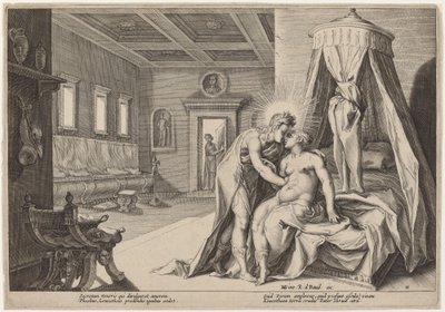 Apollo nadużywa Leucothoe autorstwa Workshop of Hendrick Goltzius, after Hendrick Goltzius