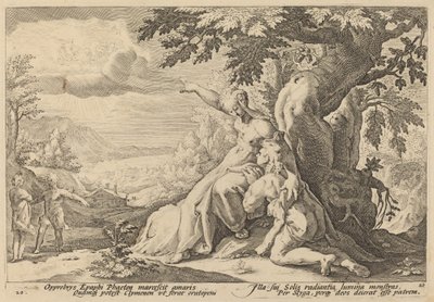 Clymene wzywa Phaetona do odnalezienia Heliosa autorstwa Workshop of Hendrick Goltzius, after Hendrick Goltzius