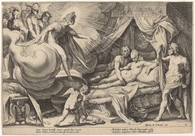Mars i Wenus zaskoczeni autorstwa Workshop of Hendrick Goltzius, after Hendrick Goltzius