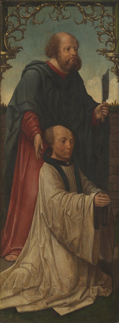 Święty Maciej () i darczyńca (recto); Święty Andrzej (verso) autorstwa Workshop of Jacob Cornelisz. van Oostsanen