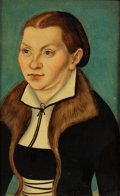 Dyptyk z portretami Lutra i jego żony autorstwa workshop of Lucas Cranach the Elder