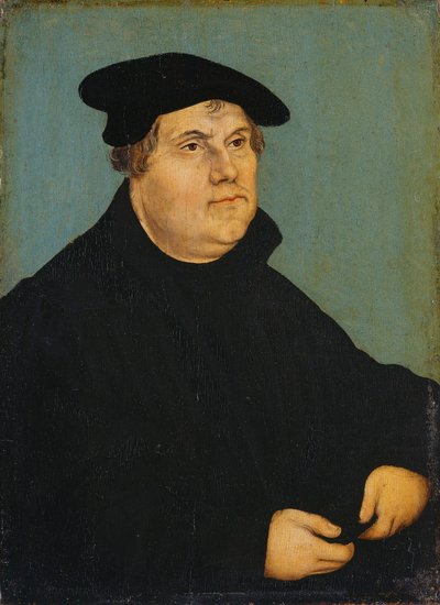Niemiecki: Bildnis Martin Luthers Portret Marcina Lutra autorstwa workshop of Lucas Cranach the Elder