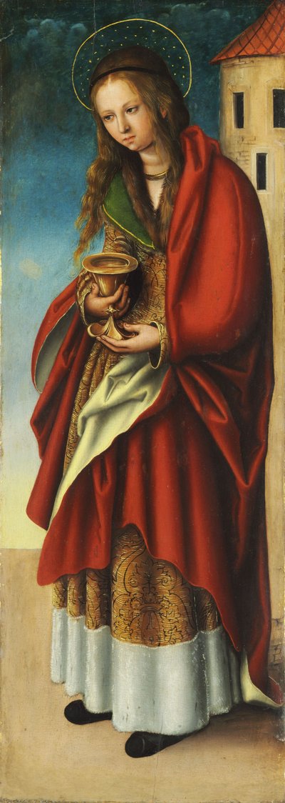 Niemiecki: Die Hl. Barbara Saint Barbara autorstwa workshop of Lucas Cranach the Elder