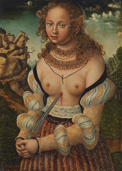 Selbstmord der Lucretia Samobójstwo Lukrecji autorstwa workshop of Lucas Cranach the Elder