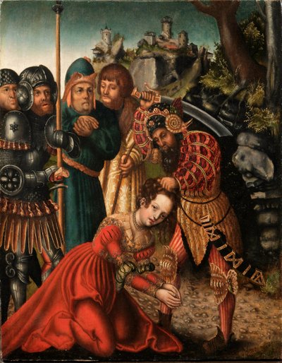 Męczeństwo świętej Barbary autorstwa workshop of Lucas Cranach the Elder