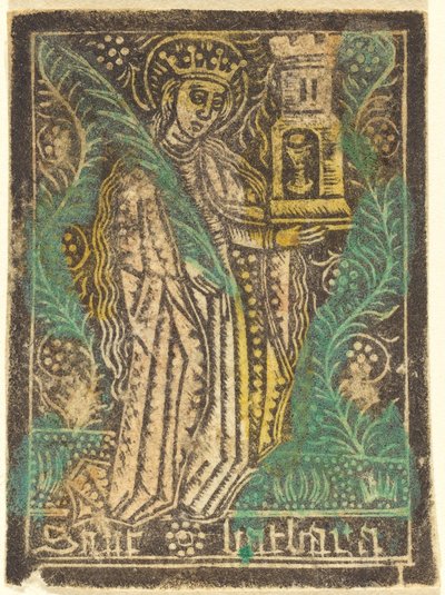 Św. Barbara autorstwa Workshop of Master of the Aachen Madonna