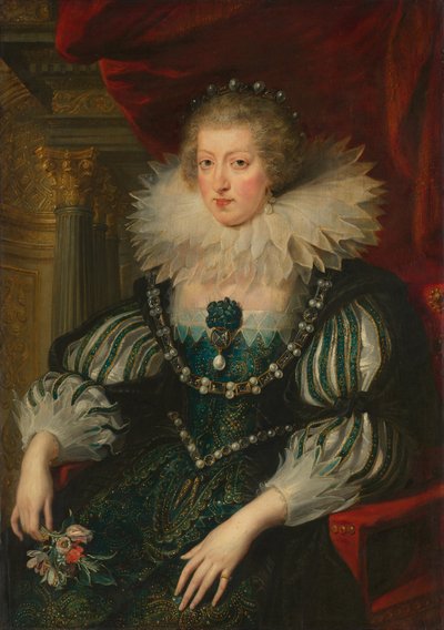 Niderlandzki: Anna Austriacka (1601-1666) Anna Austriacka (1601-66). Żona Ludwika XIII, króla Francji autorstwa Workshop of Peter Paul Rubens