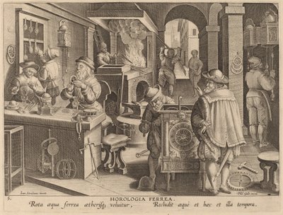 Żelazne zegary autorstwa Workshop of Philip Galle after Jan van der Straet