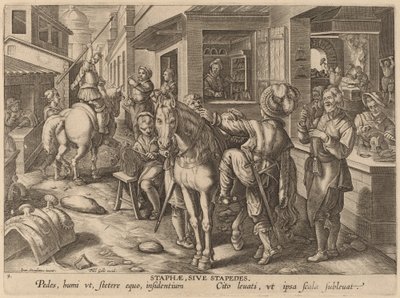 Staphae, Sive Stapedes (strzemiona lub podnóżki) autorstwa Workshop of Philip Galle after Jan van der Straet
