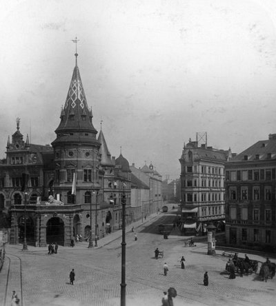 Löwenbräu Keller i Stiglmaierplatz, Monachium, Niemcy, ok. 1900. autorstwa Wurthle and Sons