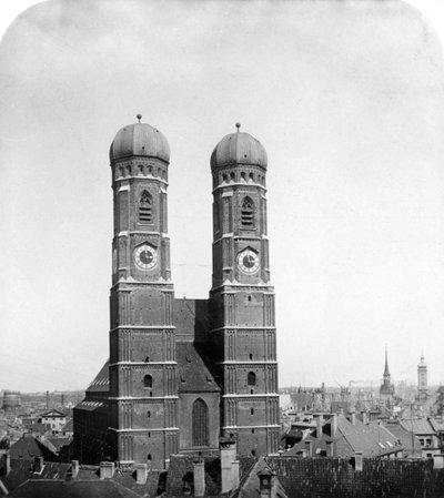 Frauenkirche, Monachium, Niemcy, ok. 1900. autorstwa Wurthle and Sons