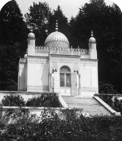 Kiosk Maurów w pałacu Linderhof, Bawaria, Niemcy, ok. 1900. autorstwa Wurthle and Sons