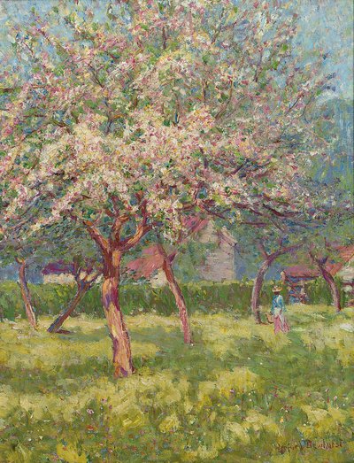 Kwitnący sad (olej na płótnie) autorstwa Wynford Dewhurst