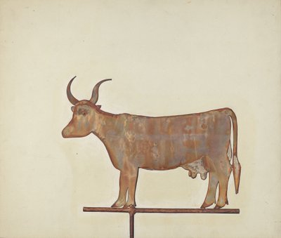 Wiatrowskaz krowy, ok. godz. 1938. autorstwa Wynna Wright