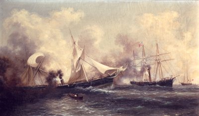 USA Kearsarge Zatopienie Alabamy autorstwa Xanthus Russell Smith