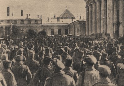 Manifestacja wojsk rewolucyjnych przed Dumą Państwową podczas rewolucji lutowej 191 autorstwa Yakov Vladimirovich Steinberg