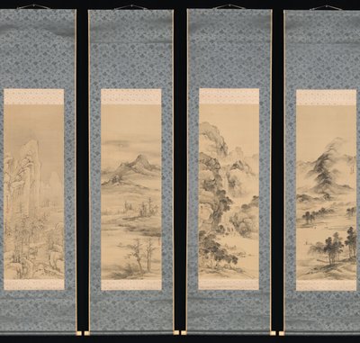 Krajobrazy czterech pór roku, 1848. autorstwa Yamamoto Baiitsu