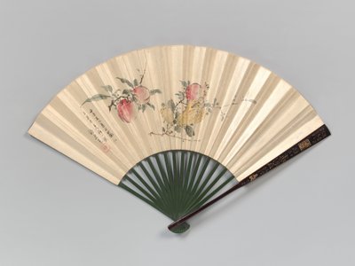 Brzoskwinie, granat i palczasty cytryn, 1832. autorstwa Yamamoto Baiitsu