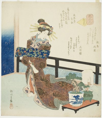 Nr 6: Kwiat stolicy (Miyako no hana), z serii „Porównanie kwiatów (Hana awase)” autorstwa Yanagawa Shigenobu II