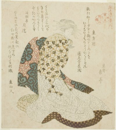 Dongfang Shuo (Tohosaku), z serii "Życie Taoistycznych Nieśmiertelnych - Seria Siedmiu" autorstwa Yashima Gakutei