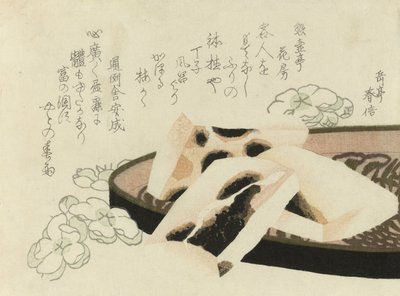 Surimono za rok 1822 autorstwa Yashima Gakutei