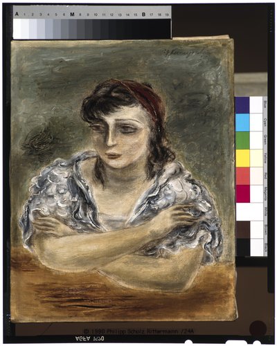 Dziewczyna w białej sukience (Sara Mazo) autorstwa Yasuo Kuniyoshi