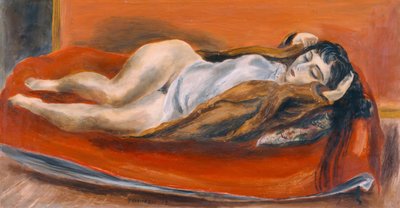 Leżąca kobieta autorstwa Yasuo Kuniyoshi