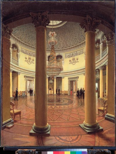 Rotunda Pałacu Zimowego w Petersburgu - Obraz Jefima Tucharinowa (?), olej na płótnie autorstwa Yefim Tukharinov