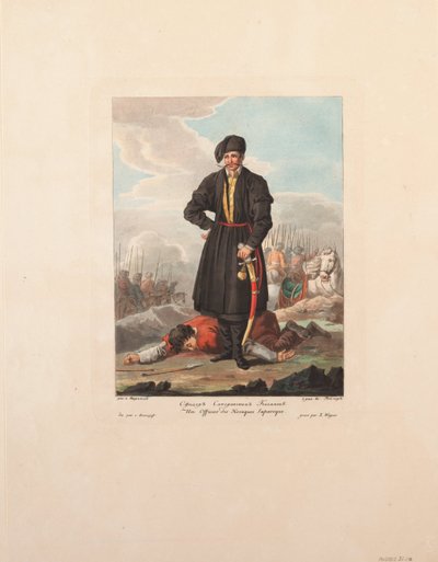 Oficer Kozaków Zaporoskich, 1812 r. autorstwa Yegor Karneyev