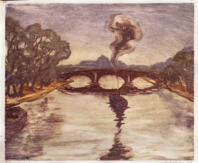 Łódź na Sekwanie, 1914 autorstwa Yelisaveta Sergeyevna Kruglikova