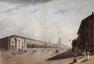 Wielka Stocznia Handlowa Gostiny Dvor w Petersburgu, lata 20. XIX wieku autorstwa Yermolai Ivanovich Yesakov