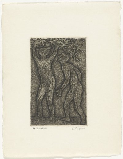 Mężczyzna i kobieta w kolorze szarym autorstwa Yo Sugano (signed by artist)